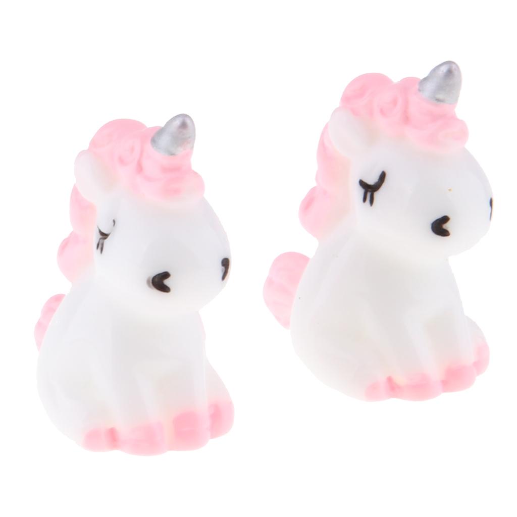 Garden Dolls Fairy Ornaments Figurines Unicorn Statues Resin Miniature Decoration for DIY Fairy Gardens