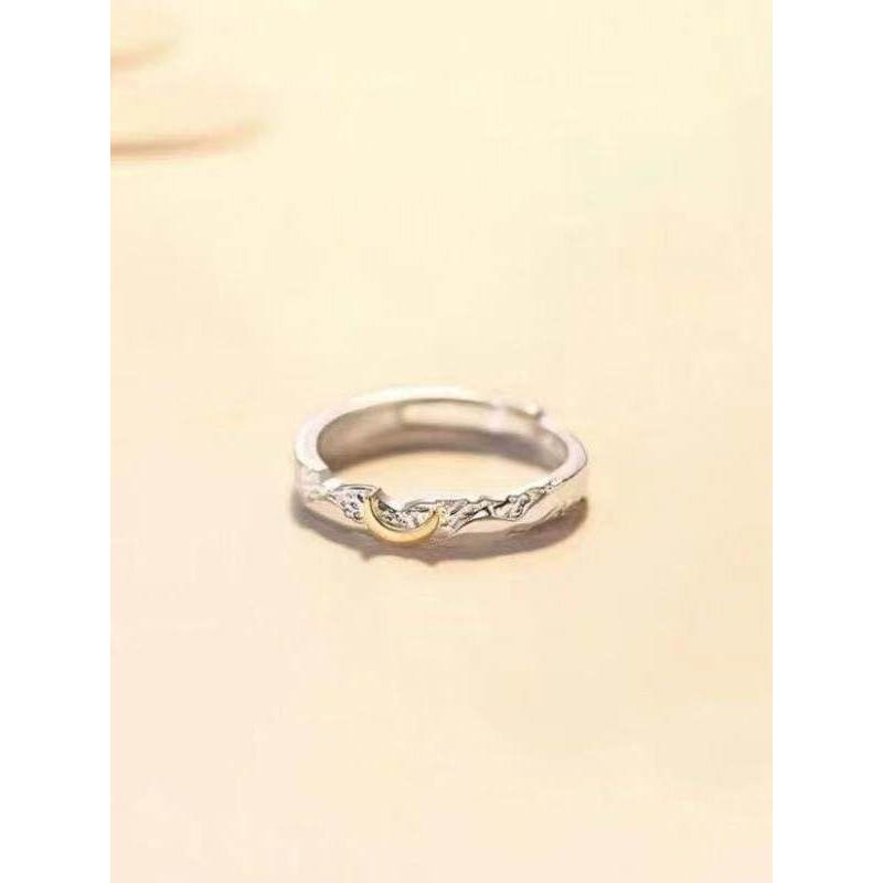 Sun and Moon Couple Rings European and American Niche Design Tyndall Sun Moon Adjustable Trendy Rings for Men and Women