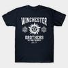 Men Black Print T-shirt Winchester Bros No-Cut Transfer Paper Print Cotton Tshirt