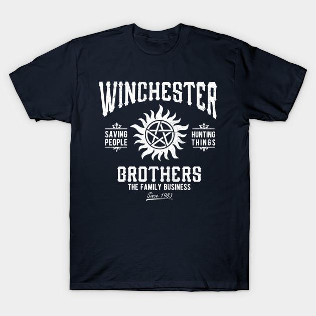 

Men Black Print T-shirt Winchester Bros No-Cut Transfer Paper Print Cotton Tshirt 4XL Темно-синій
