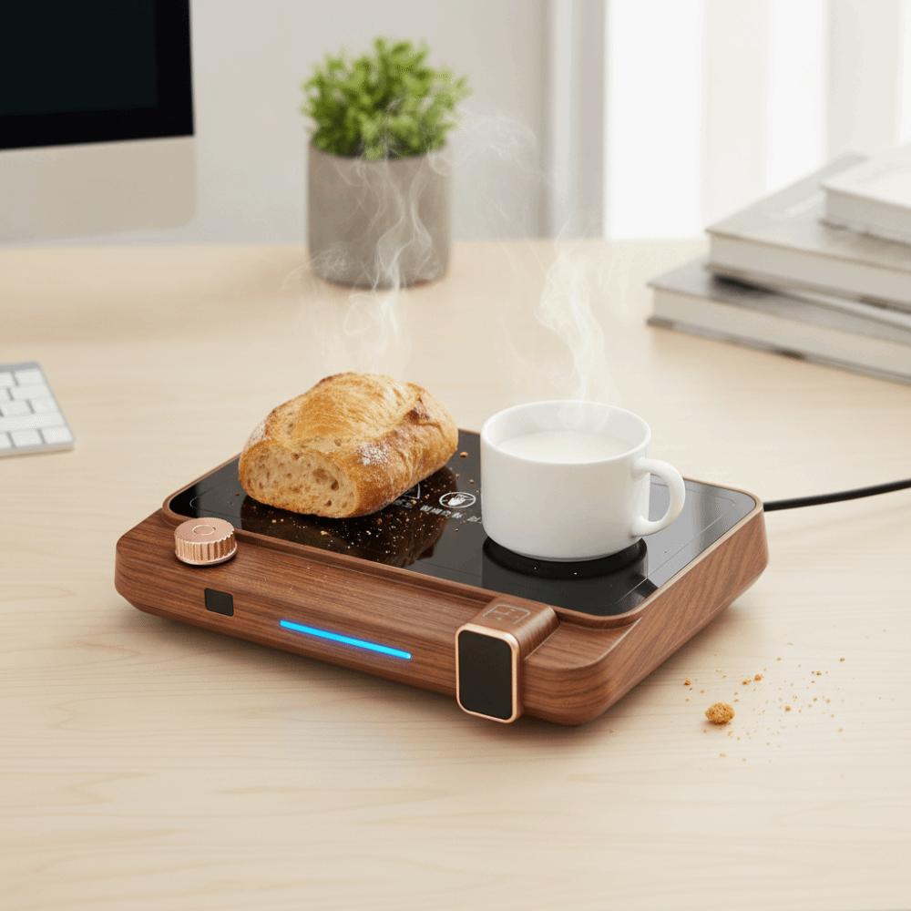 Adjustable Temperature Mug Warmer Temperature Display Thermal Coaster Cup Heater Lunch