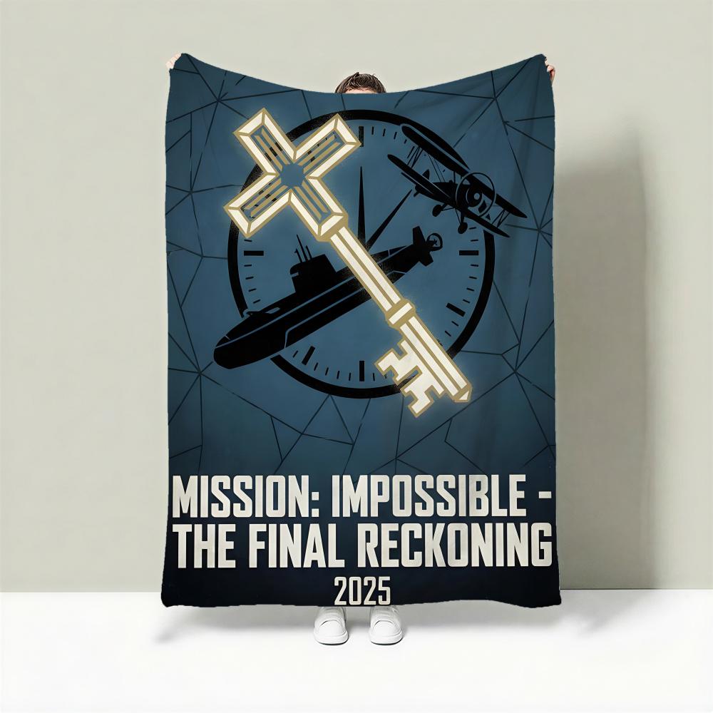 Movie M-Mission: Impossible Throw Lightweight 240g Flannel Blanket Soft Skin-friendly for Summer Cooling