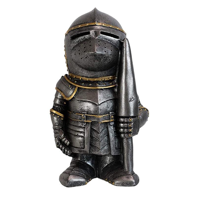 Medieval War Resin Crafts Miniature Gnome Knight Sculpture Decorative Figurine For Home And Garden Display
