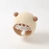 Super cute baby autumn and winter new children's thermal hat cute double ball hat warm ear protector knitted wool hat