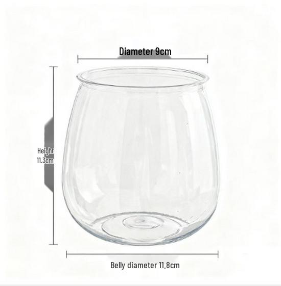 Round Unbreakable Transparent Fish & Turtle Tank for Desktop or Living Room