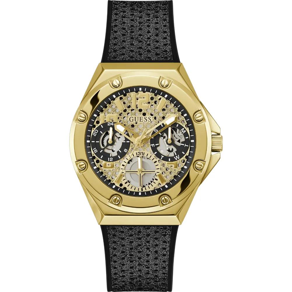 GUESS Sport Asteria Gold Stainless Steel Black Silicone Ladies Quartz Watch GW0620L2 золотой