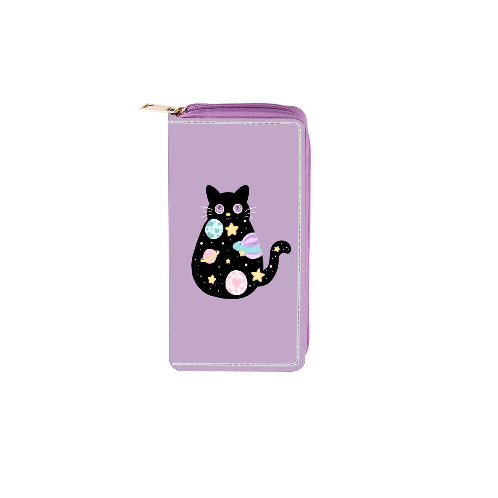 Kitten long zipper wallet cat wallet card bag