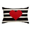 Valentine's Day Pillow Cover, Valentine's Day Heart Striped Wedding Cushion Cover, Sofa Decoration
