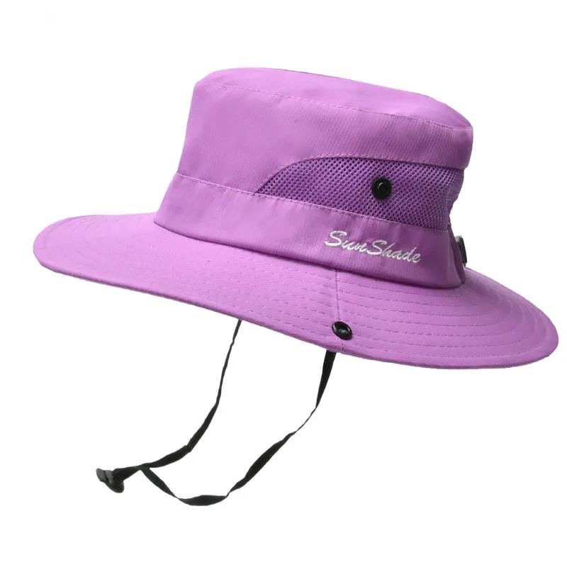 6-8 Years Child-Parent Summer Outdoor Ponytail Bucket Hat Girls Sun Hats Female Breathable Beach Fisherman Hat Panama For Women