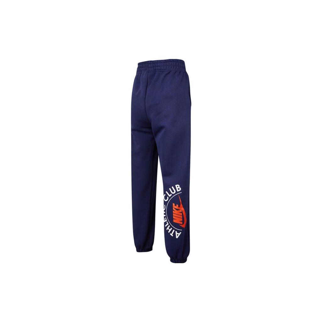 Nike Sportswear Athletic Club Solid Letter Print Cuffed Sweatpants Women Bottoms Black Blue DQ9149-498