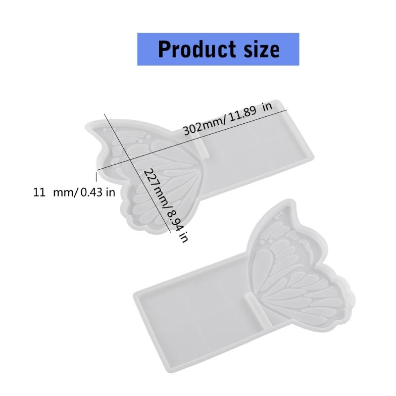 Creative Silicone Butterfly Shape Bookshelf Resin Mold Unique Bookrack Ornament Mould Artistic Book Rack Making Molds