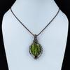 Tree of Life Peridot Gemstone Copper Wire Wrap Handmade Jewelry Pendant Gift For Her