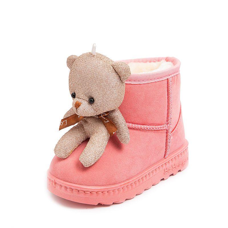 Girls' Fashionable Princess Snow Boots, Spring and Autumn Children's Outdoor Waterproof Cotton Boots
