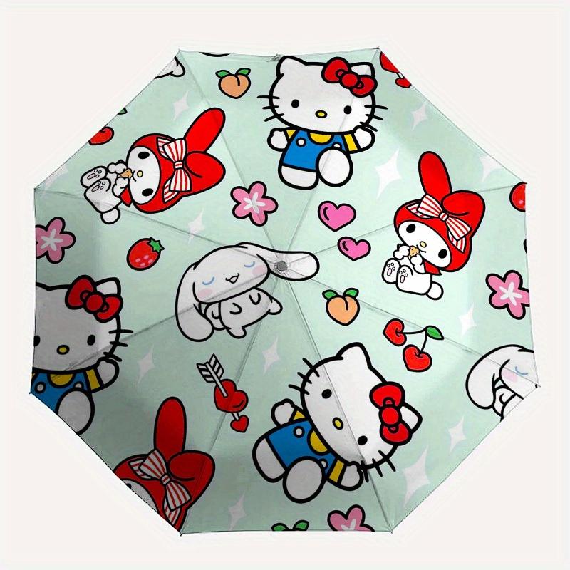 1pc Hello Kitty Pattern Umbrella with Plastic Handle,Suitable for All Seasons Home Travel Outdoor UmbrellaSanlio265