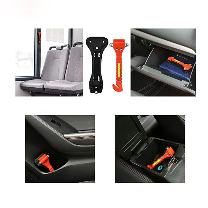 2 In 1 Car Safety Hammer Life Saving Escape Emergency Hammer Seat Belt Cutter Window Glass Breaker Car Rescue Tool