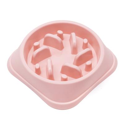Dog Slow Food Bowl Dog Food Slow Feeder To Help Digestion with Stable Base for Dogs and CatsPink