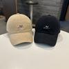 Korean new letter embroidery polished soft top baseball cap women's spring and autumn fashion simple versatile cap