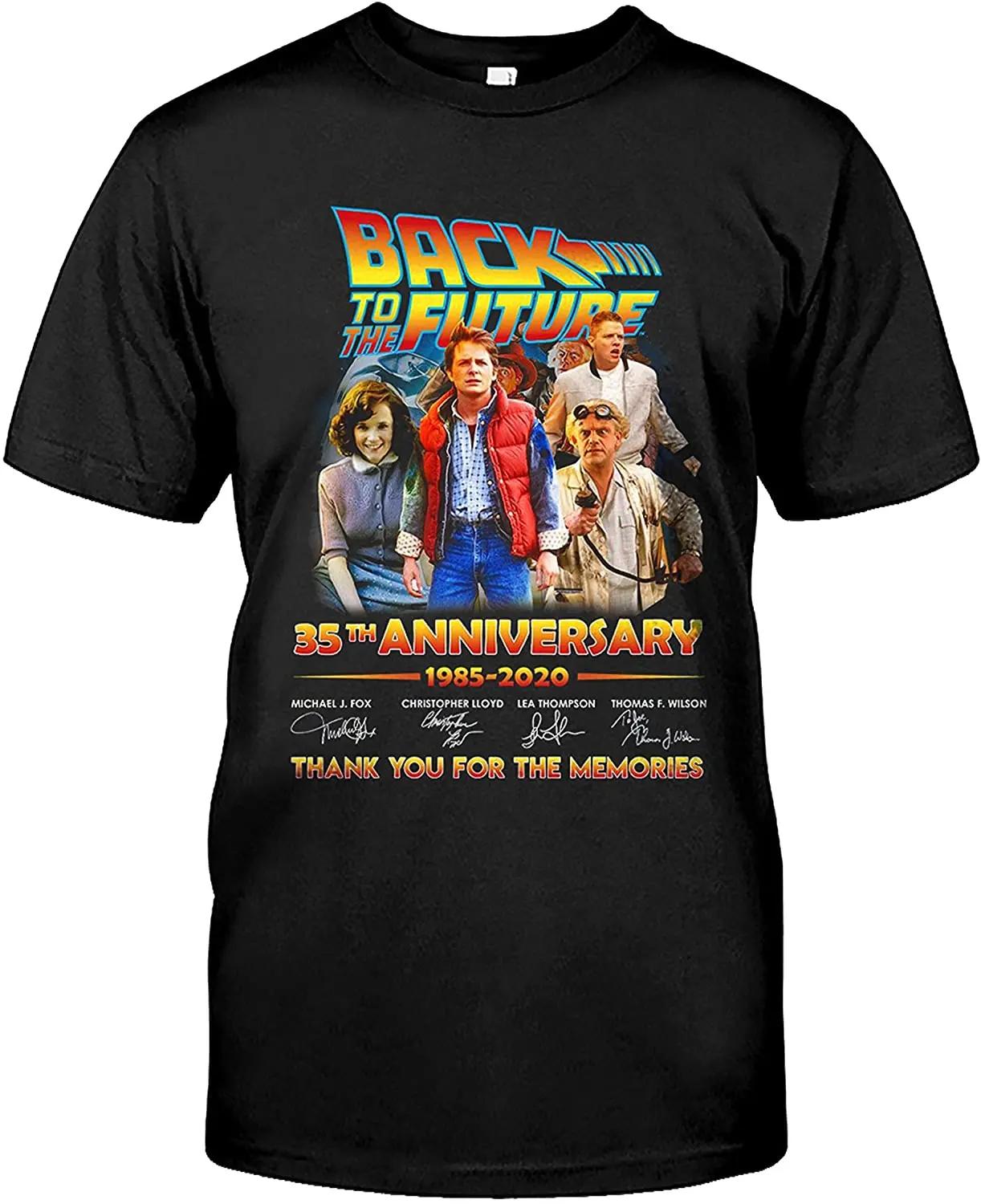Comedy Movie Back to The Future 35th Anniversary Mens TShirt Summer Cotton Short Sleeve ONeck Unisex T Shirt New S3XL S