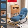 Single Red Recliner: Lazy Sofa Rocking Chair for Adults - Tech Fabric, Home & Balcony Leisure, Convertible To Lounger