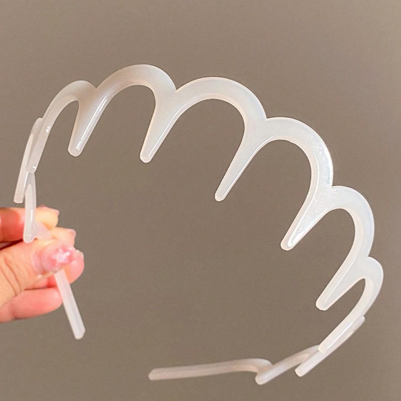 1pc 38cm/14.96in Non-Slip Serrated Lightweight Plastic Headband, Fashion Versatile High-End Elegant Simple Minimalist Hair Accessories Suitable