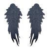 1Pair Gold Brown Embroidery Angel Wing Applique Sewing Flower Collar Patch for Wedding Party Gown Bridal Dress Clothes DIY Crafts