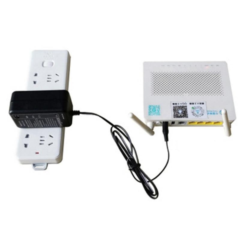 Small Plastic UPS Uninterruptible Power Adapters with Stable Output Simple Operate for Routers Modem Attendance System