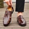 Neue Sommer Herren Sandalen Europäisch Amerikanische Gentlemen Elegant Designt Atmungsaktiv Strand Sandalen Größe 38-46 Herren Sandalen