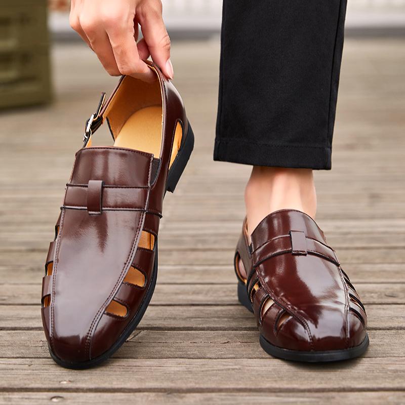 Neue Sommer Herren Sandalen Europäisch Amerikanische Gentlemen Elegant Designt Atmungsaktiv Strand Sandalen Größe 38-46 Herren Sandalen