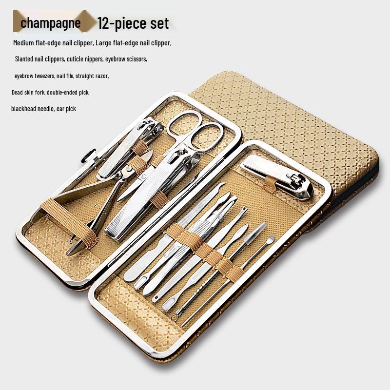 12-Piece Stainless Steel Nail Clipper and Manicure Set