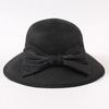 Straw Plaited Hat Sweet Bow Large Brim Womens Sunshade Fisherman Hatscaps
