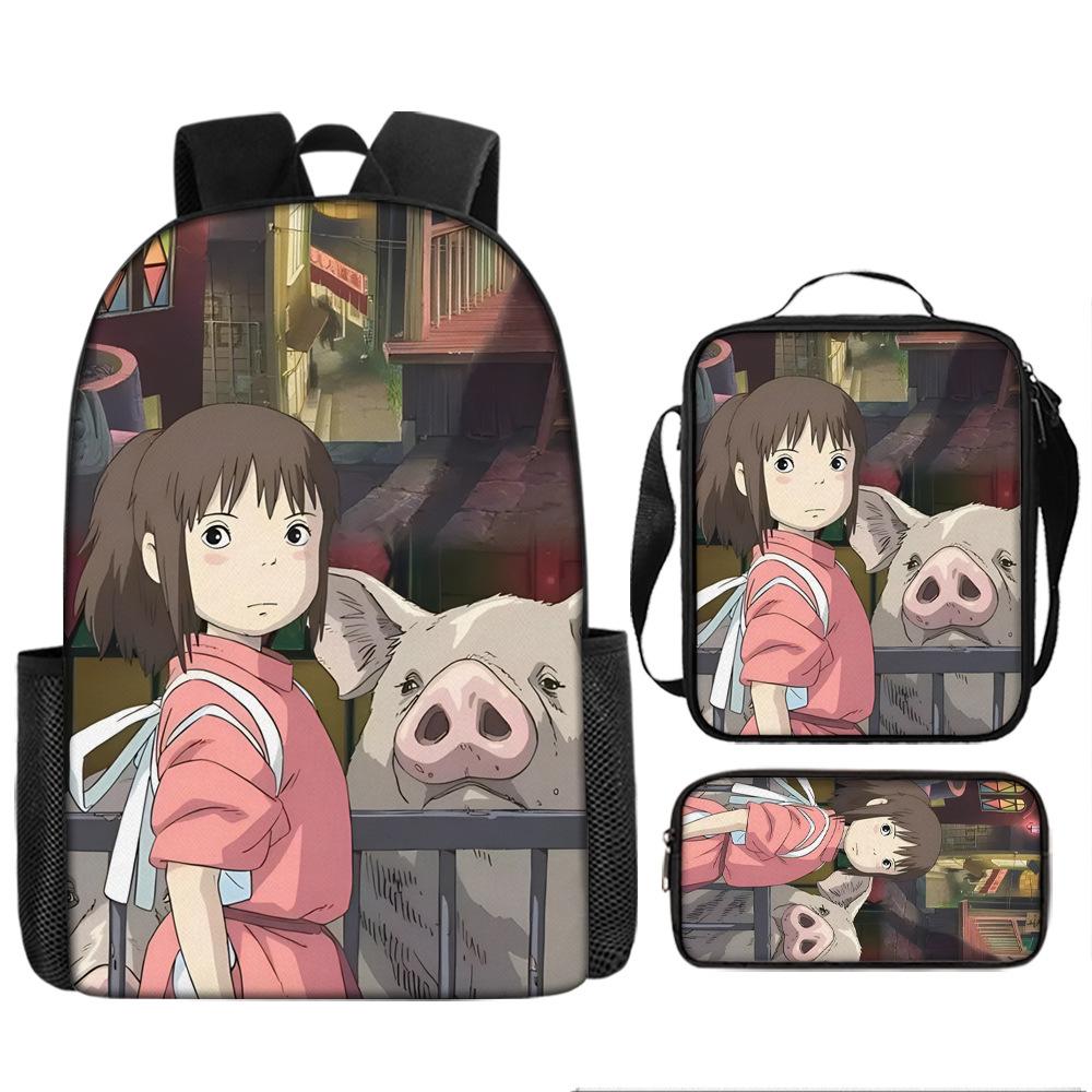 Elementary and Secondary School Students Spirited Away School Bag Hayao Miyazaki Children's Fashion Backpack Waterproof Large Capacity Backpack