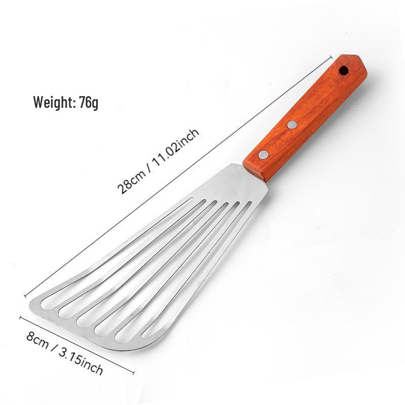 Stainless Steel Fish & Steak Flipping Shovel for BBQ & Frying Griddle