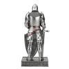 HDMbigmi King's Guard Ornament, Knight Statue, Desk Accessory, Pen Holder, Pen Stand, Paperweight for Office or Home (Silver)