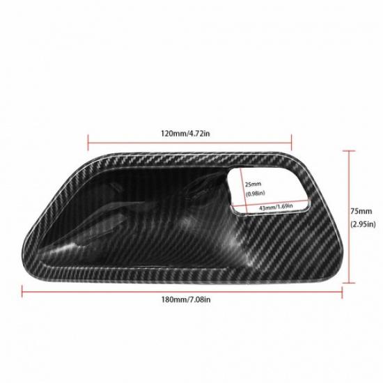 Carbon Fiber Interior Door Handle Bowl Cover Trim For BMW F30 F34 2013-2018