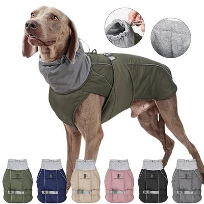 Yeni Kış Büyük Köpek Tulumları Su Geçirmez Köpek Ceket Orta Büyük Köpekler için Kalınlaşmak Sıcak Köpek Giysileri Fransız Bulldog Labrador Kostüm
