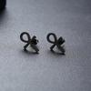WOMNE MEN'S ANKH CROSS EGYPTIAN STUD EARRINGS STAINLESS STEEL the KEY of LIFE NILE CRUX RASTA EARRINGS