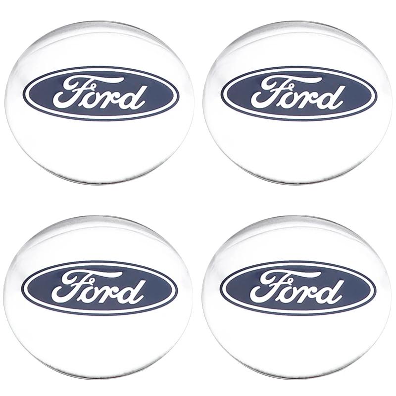 4pcs 3D 56mm 60mm 65mm 68mm Ford Logo Car Emblem Wheel Center Hub Cap Auto Rim Refit Dust-proof Badge Covers Sticker Accessories