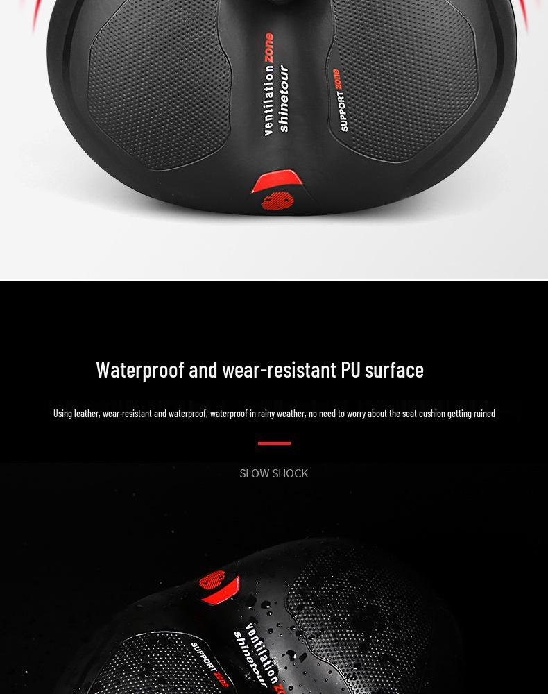 Universal Super Soft Silicone Bicycle Saddle with Shock Absorption - Mountain Bike Seat for Men and Women