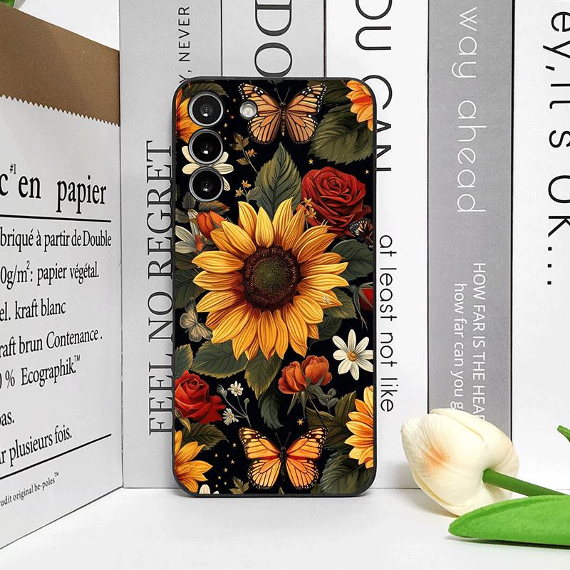 Etui na telefon z żywym wzorem słoneczników dla Huawei Mate 60 50 40 Pro Nova 13 12 10 SE 11 PRO P60 P50 P40 Pro Plus Miękkie etui