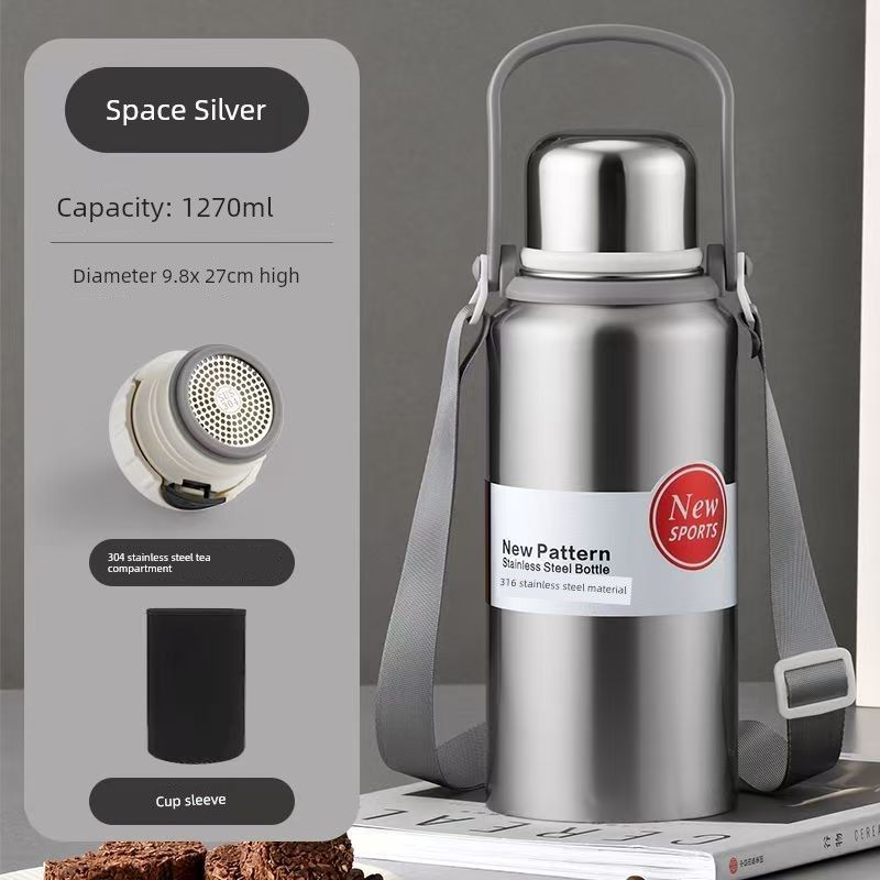 Stainless Steel 316 Large Capacity Vacuum Cup for Male and Female Students Good-looking Tea Cup Portable Car Outdoor Kettle