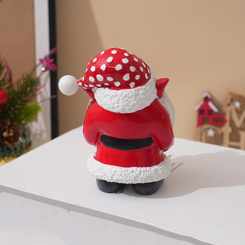 Christmas Santa Resin Ornament Vintage Tabletop Decor for Home Office Xmas Holiday Gift Collection Home Accessories Figurines