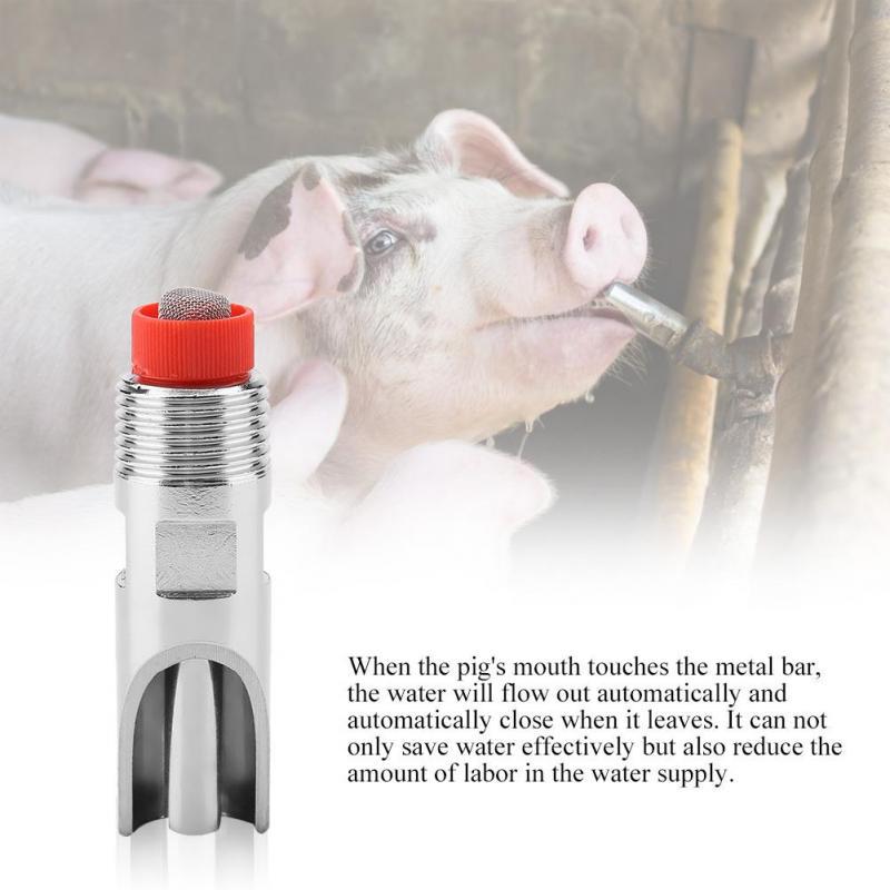 5 Pcs Pig Nipple Waterer For Kit Automatic Pig Nipple Drinker Hog Drinker Feeder With Brass Water Tank Connector - View #2