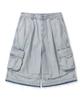 Code Graphy 8-Part Bermuda Cargo Denim Shorts_Washed Blue