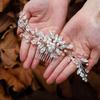 2025 Elegant Wedding Dress Accessories: Handcrafted Rhinestone & Pearl Bridal Hair Comb