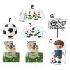 Boys Birthday Party Cake Toppers Football Inspired Decorations Durable Food Safe Plastic Materials Display Ornament