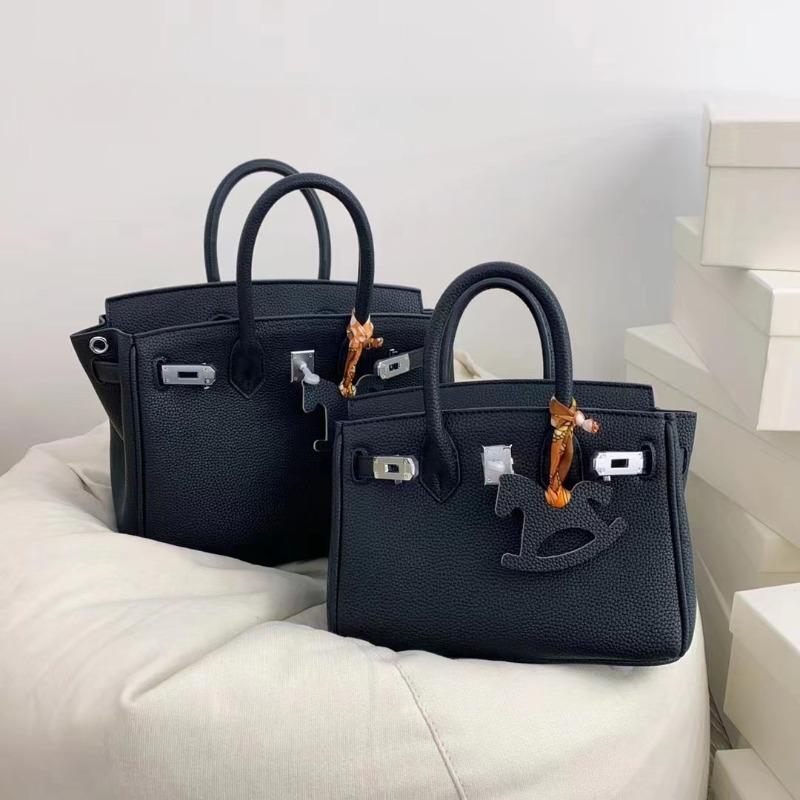 Macaron new lychee pattern leather silver buckle platinum bag lock buckle cowhide shoulder portable messenger women s bag