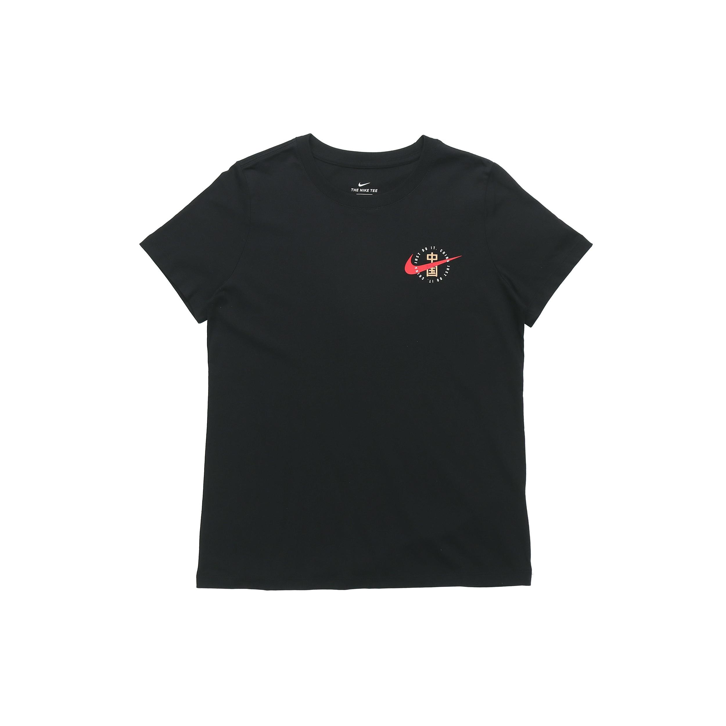 (WMNS) Nike Sportswear China Printing Short Sleeve Black Women s CZ3580-010 M