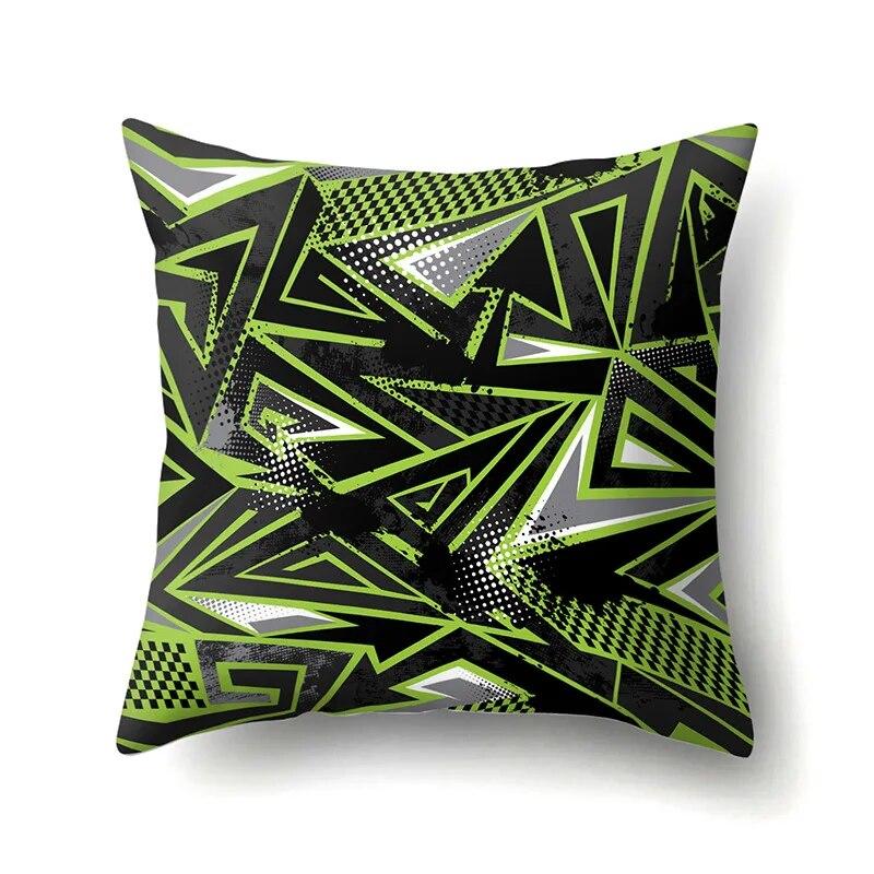 Geometric Graffiti Pillow Cover Cartoon Pattern  Lumbar  Sofa    Cushion