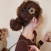 2Pcs yarn flower side hair clip for women, suitable for wispy bangs, a holiday gift.