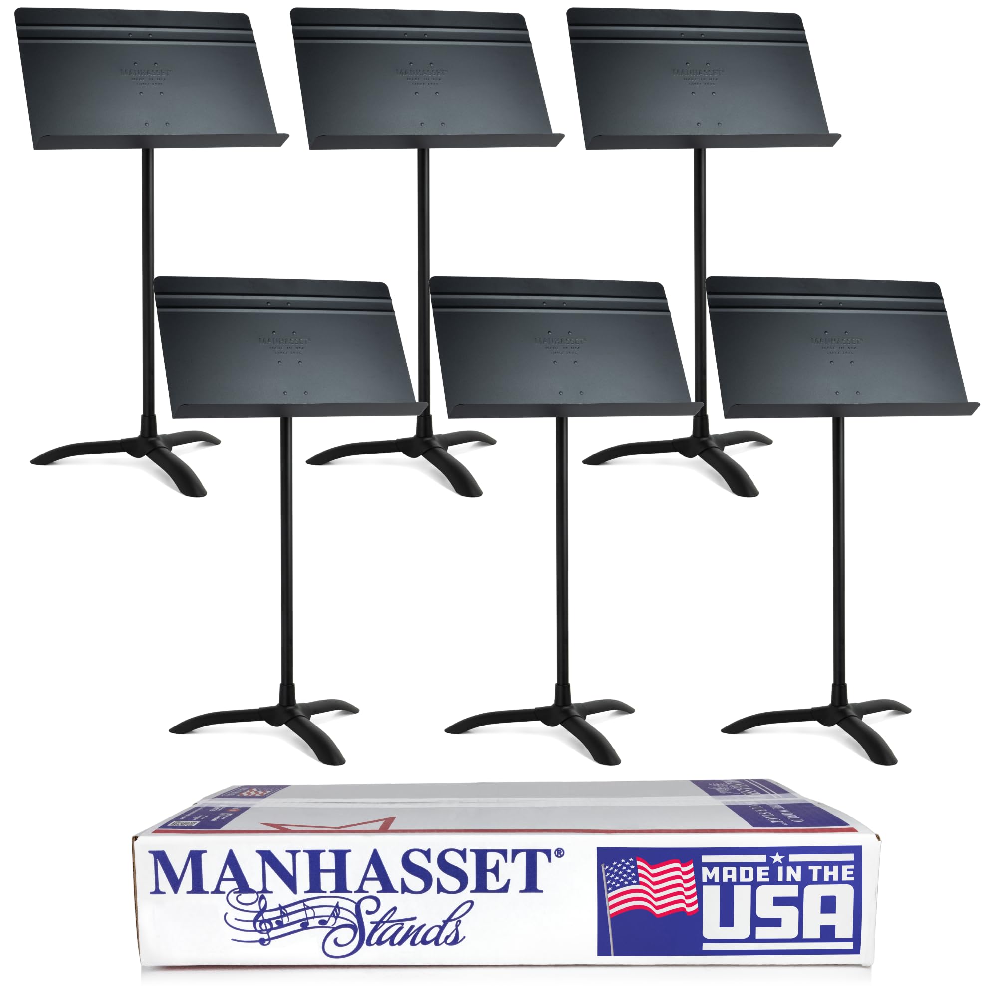 

Manhaset Music Stand M48 Symphony Model (Symphony Stand) Black Set of 6